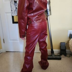 Mary Kate and Ashley pleather set vintage kids size 7/8 faux leather set